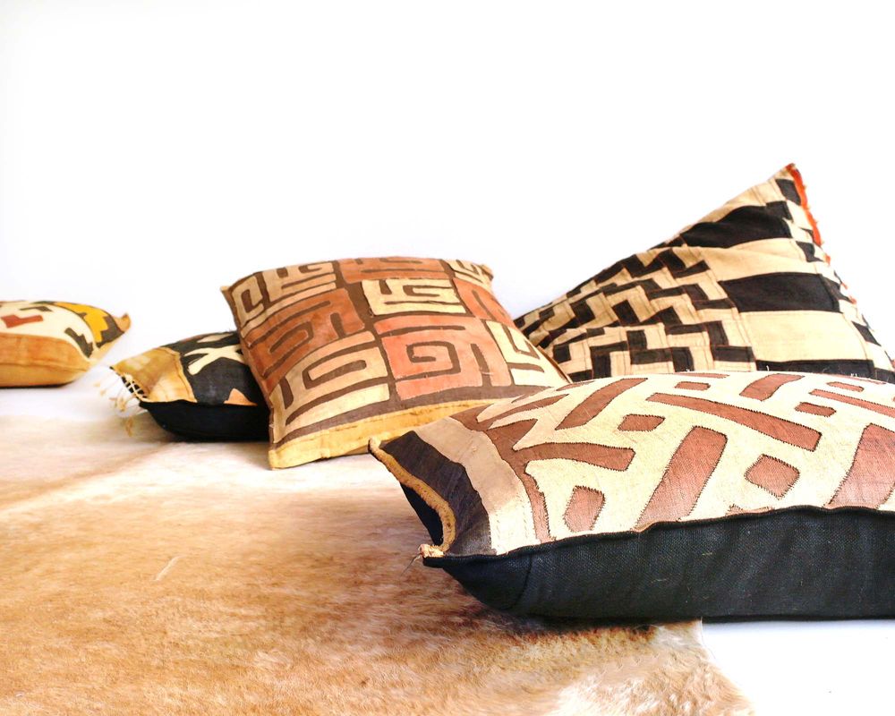 Cushions - Kuba Cloth Cushions - ML FABRICS