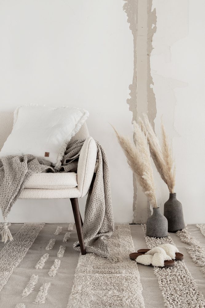 Comforters and pillows - LINEN WAFFLE CUSHION COVER OLGA  50 x 50 cm - XERALIVING