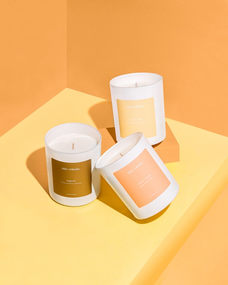 Candles - candle melon shake 100% vegetable wax - MIA COLONIA
