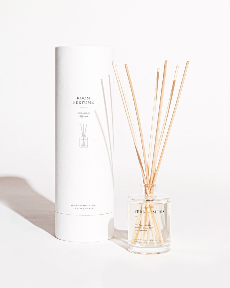 Scent diffusers - Fern+ Moss Gold reed diffuser - BROOKLYN CANDLE STUDIO
