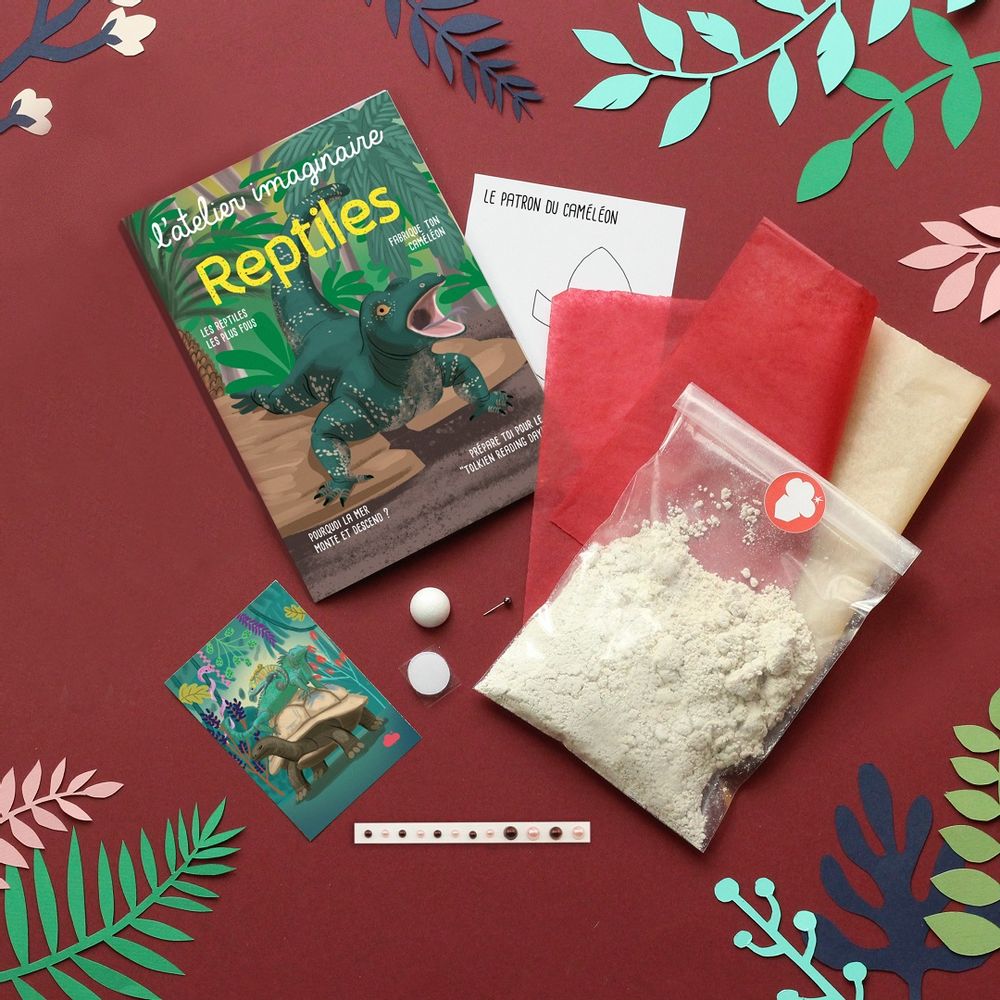 Objets de décoration - Kit créatif et éducatif - Reptiles - Jouets DIY Enfants - Loisirs créatifs - L'ATELIER IMAGINAIRE
