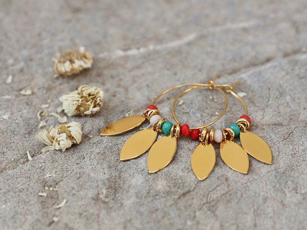 Jewelry - La Mer Corail hoop earrings - YLUME