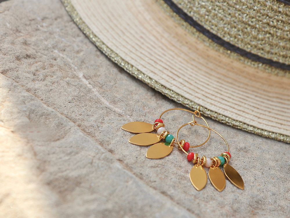 Jewelry - La Mer Corail hoop earrings - YLUME