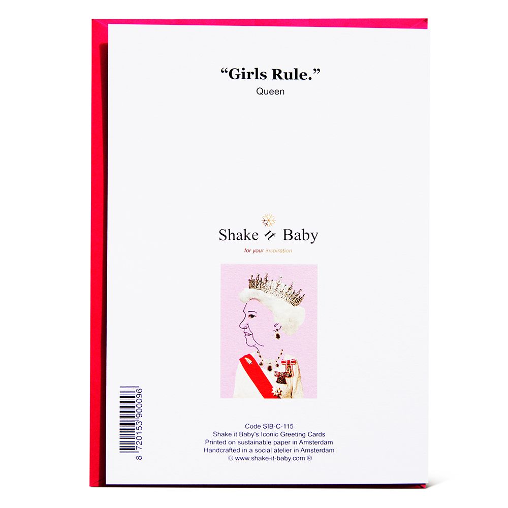 Stationery - Greeting Cards with a fine chain - SHAKE IT BABY