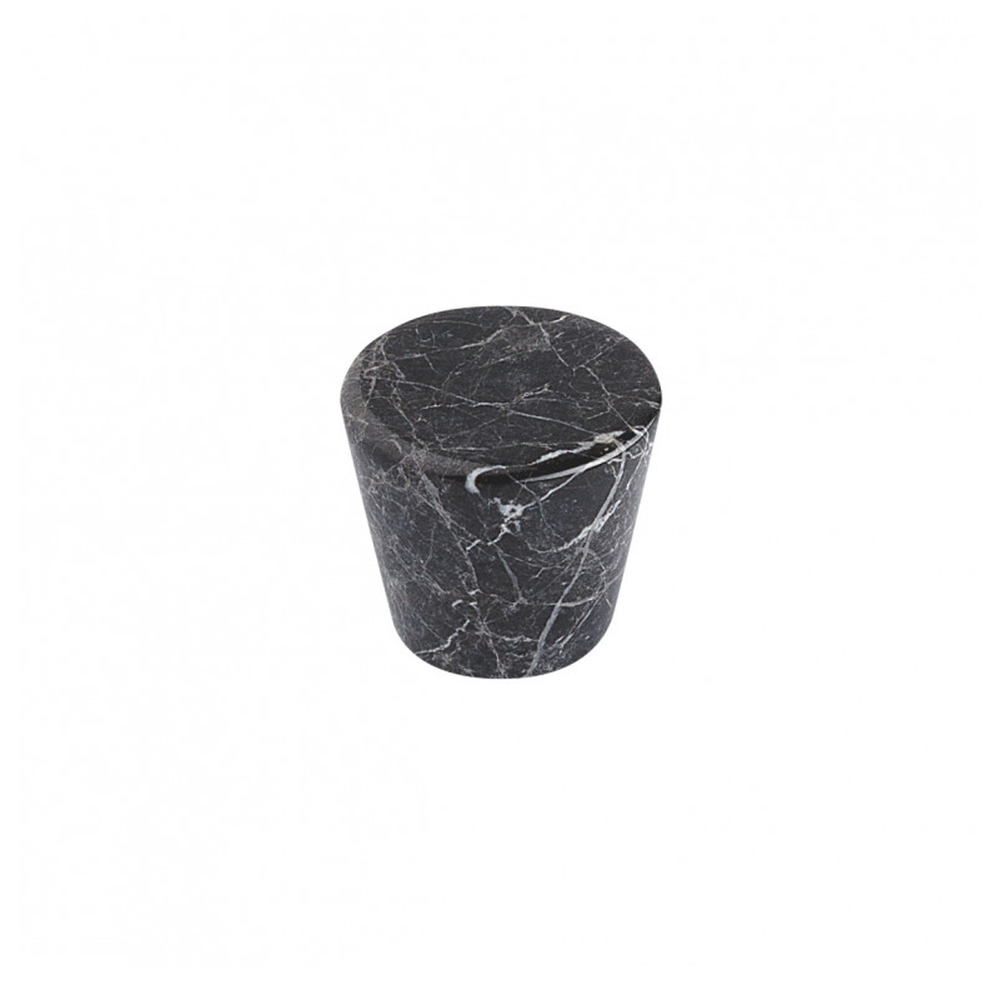 Unique pieces - BLACK MARBLE CONICAL CABINET KNOB - LES FORGES DE SAINT-AMAND