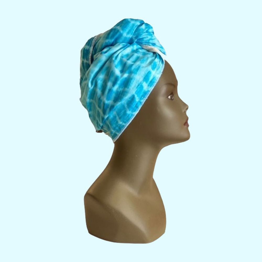 Bath towels - Turban Towel, Quick Dry Hair, Wax Cotton Lined Microfiber Bamboo - L'ATELIER DES CREATEURS