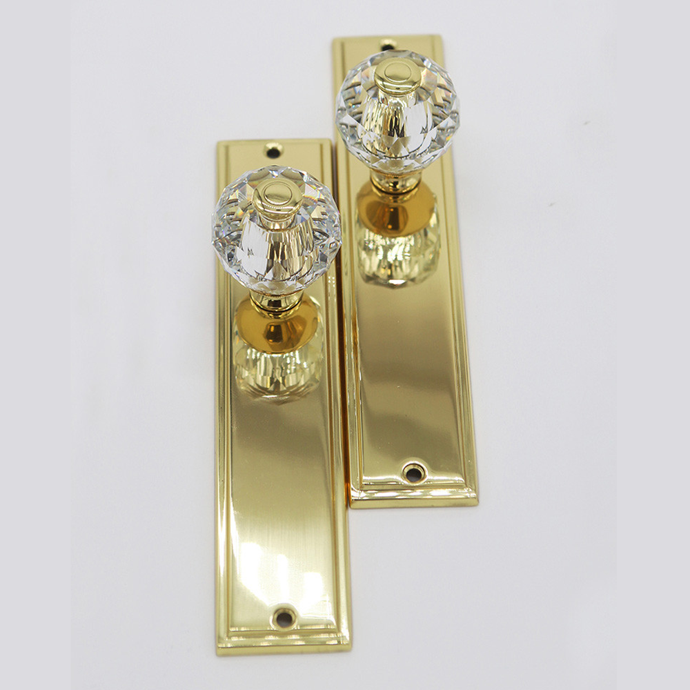 Unique pieces - PAIR OF ROUND HANDLE Ø 50mm ON RECTANGULAR PLATE - LES FORGES DE SAINT-AMAND