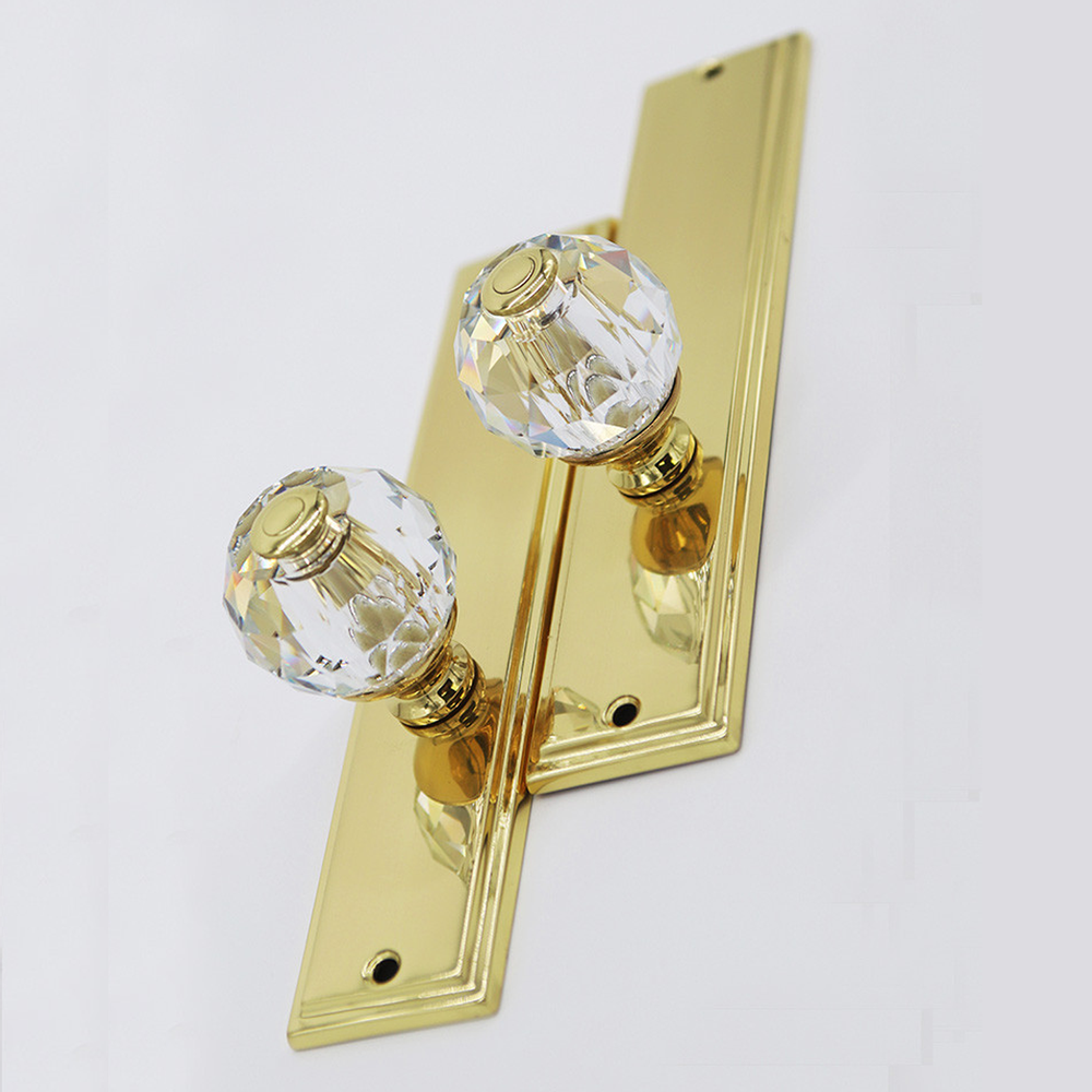 Unique pieces - PAIR OF ROUND HANDLE Ø 50mm ON RECTANGULAR PLATE - LES FORGES DE SAINT-AMAND
