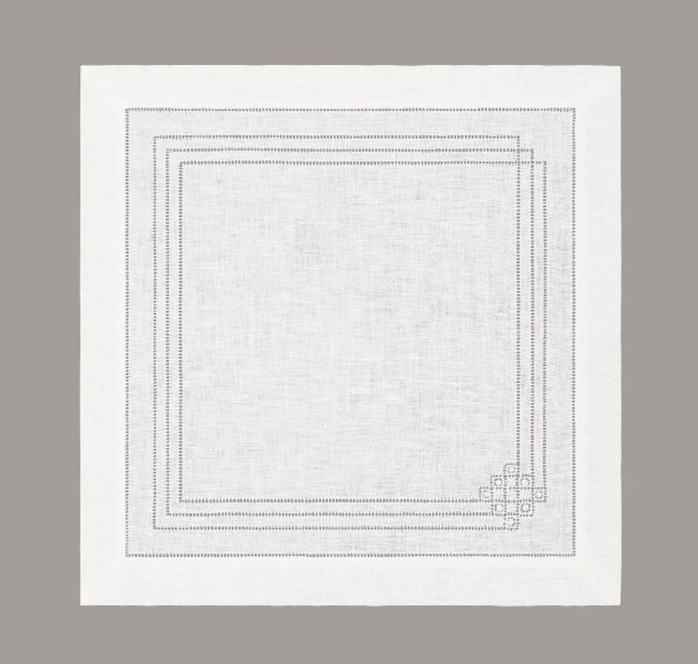 Table linen - Set of napkins 40 * 40 mm 4 pcs. White linen collection. - KRESTETSKAYA STROCHKA