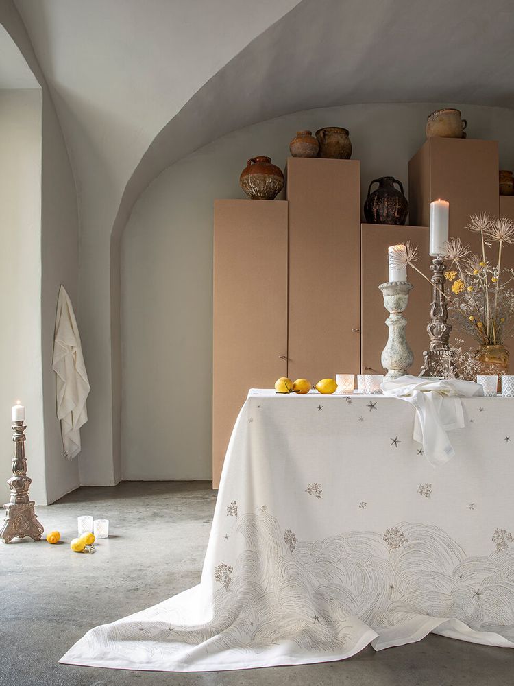 Table linen - Oceanide - Linen tablecloth - ALEXANDRE TURPAULT