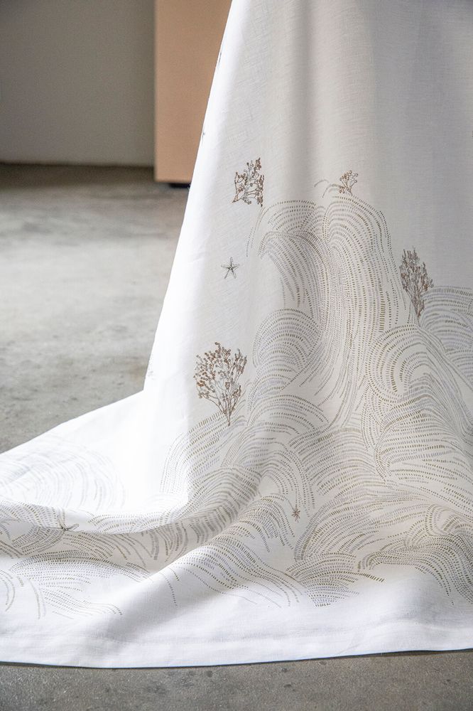 Table linen - Oceanide - Linen tablecloth - ALEXANDRE TURPAULT