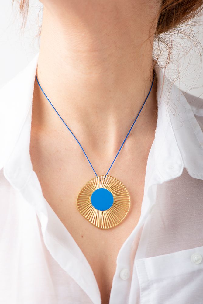 Jewelry - Pop up Linear Silver Plated Colorful Stud Pendants - GEORGIA CHARAL ART JEWELERY