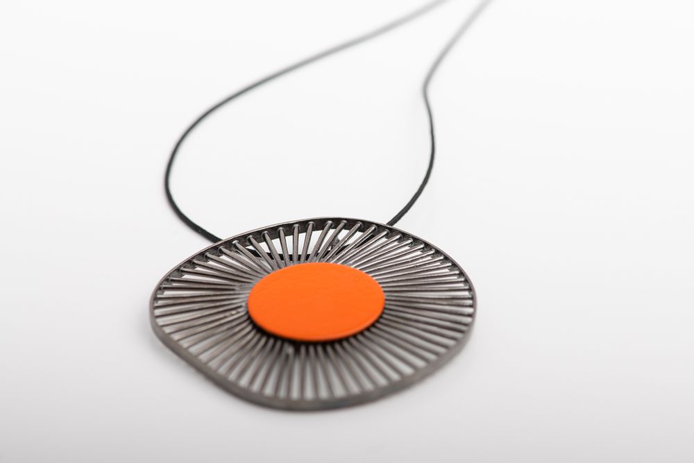 Jewelry - Pop up Linear Silver Plated Colorful Stud Pendants - GEORGIA CHARAL ART JEWELERY