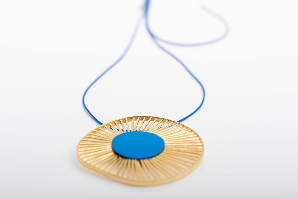 Jewelry - Pop up Linear Silver Plated Colorful Stud Pendants - GEORGIA CHARAL ART JEWELERY