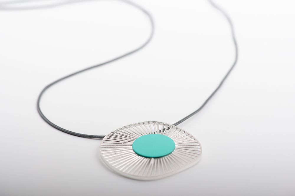 Jewelry - Pop up Linear Silver Plated Colorful Stud Pendants - GEORGIA CHARAL ART JEWELERY