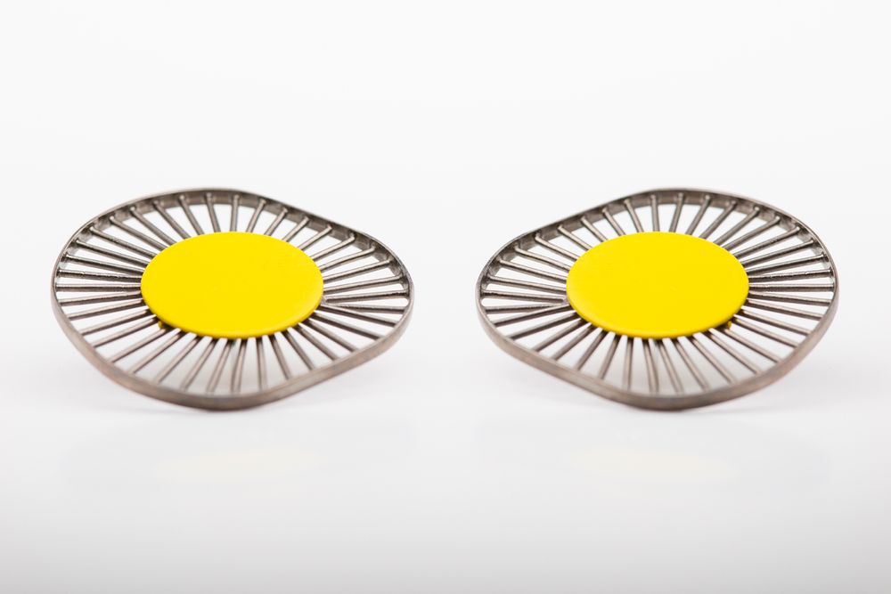 Jewelry - Pop up Linear Silver Plated Colorful Stud Earrings - GEORGIA CHARAL ART JEWELERY