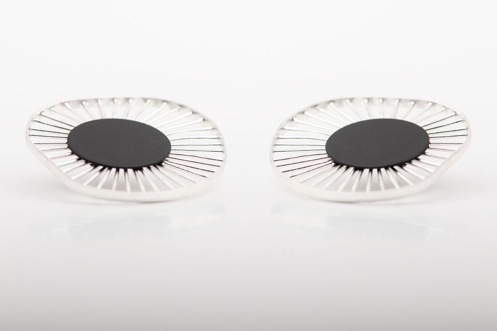 Jewelry - Pop up Linear Silver Plated Colorful Stud Earrings - GEORGIA CHARAL ART JEWELERY