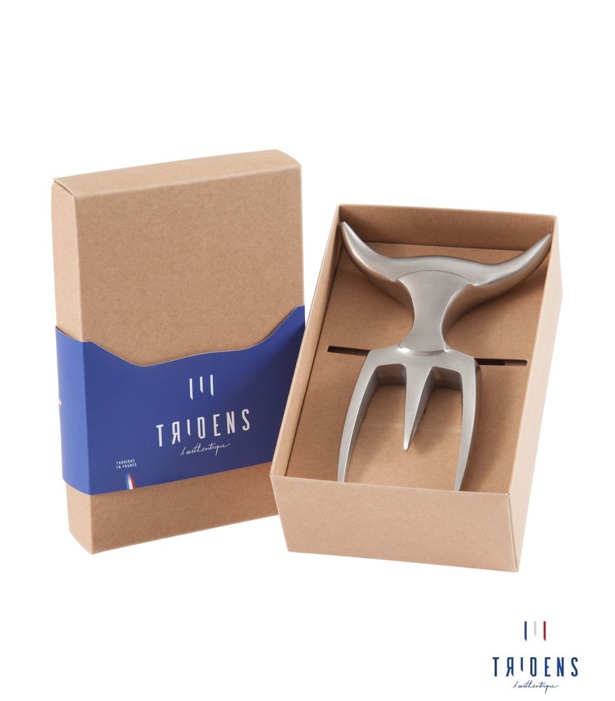 Cutlery set - Brushed Fork + stainless steel holder - TRIDENS