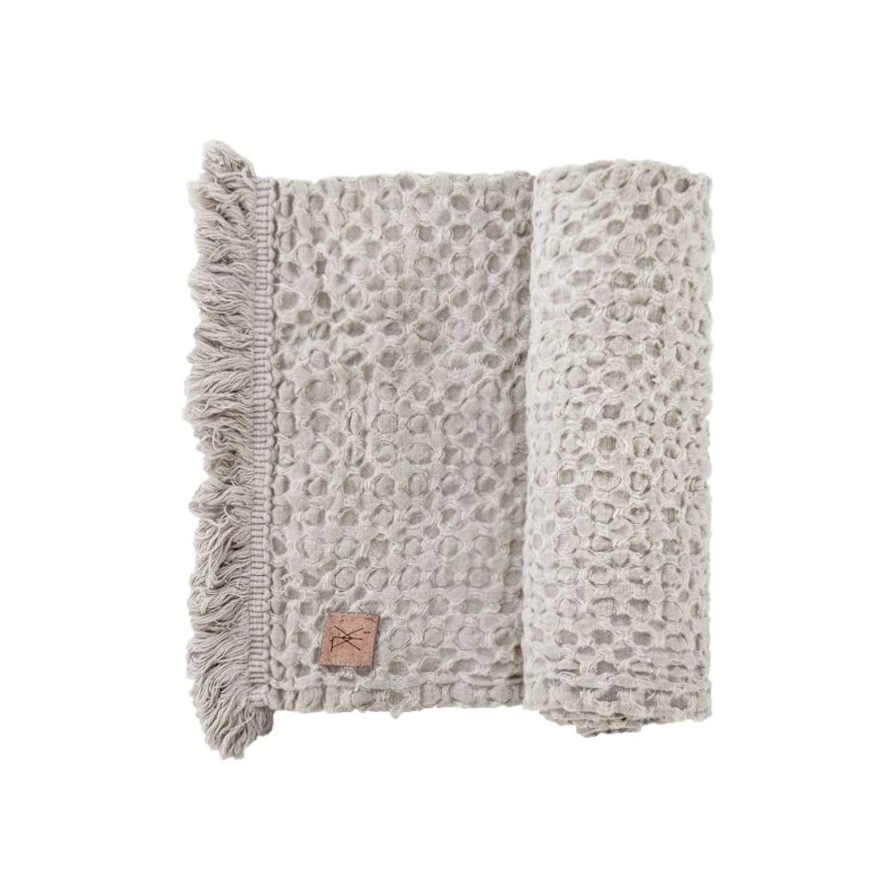Bath towels - LINEN WAFFLE TOWEL, 44 x 80 cm - XERALIVING