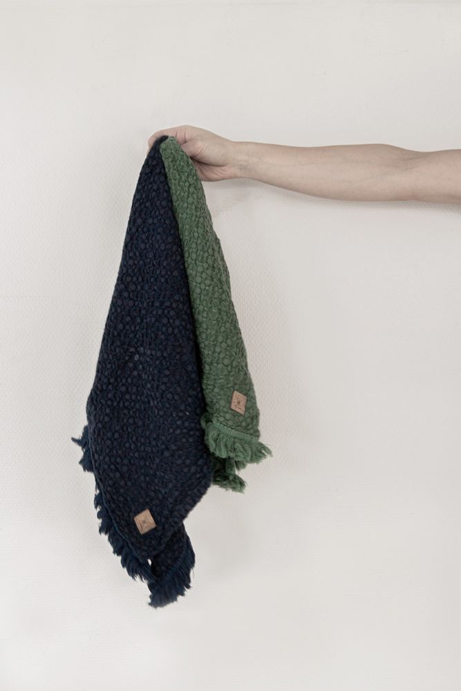 Bath towels - LINEN WAFFLE TOWEL, 44 x 80 cm - XERALIVING