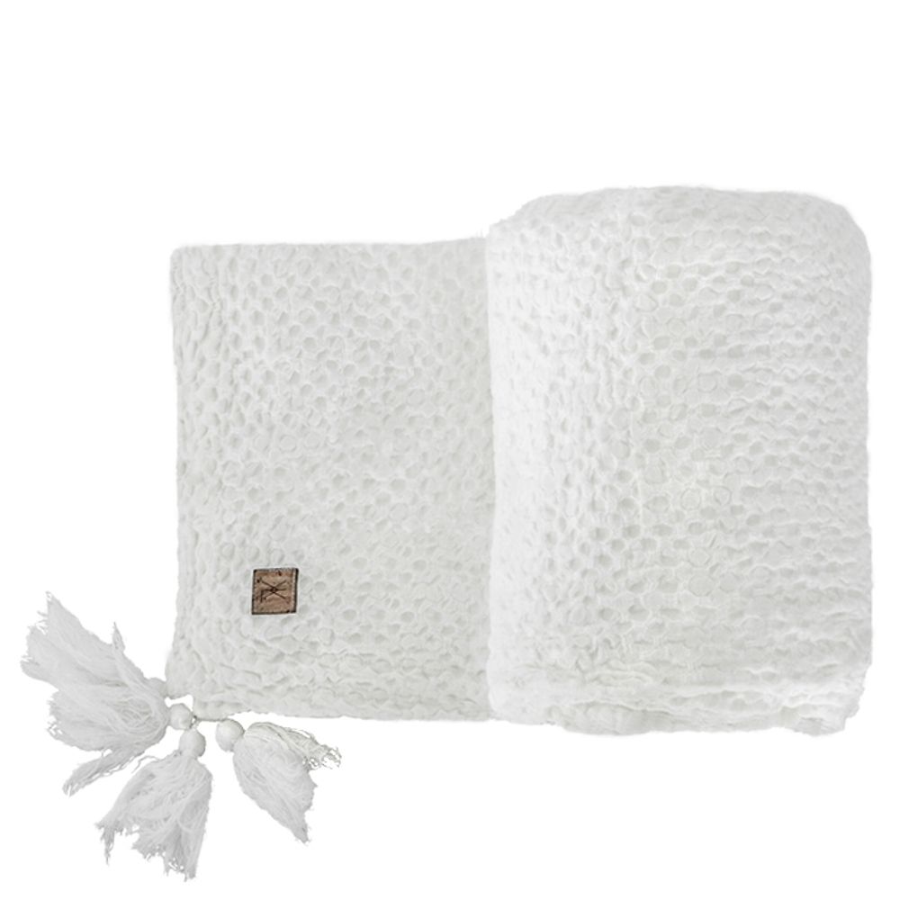 Objets de décoration - Plaid gaufré en lin BEDA 90 x 170 cm - XERALIVING