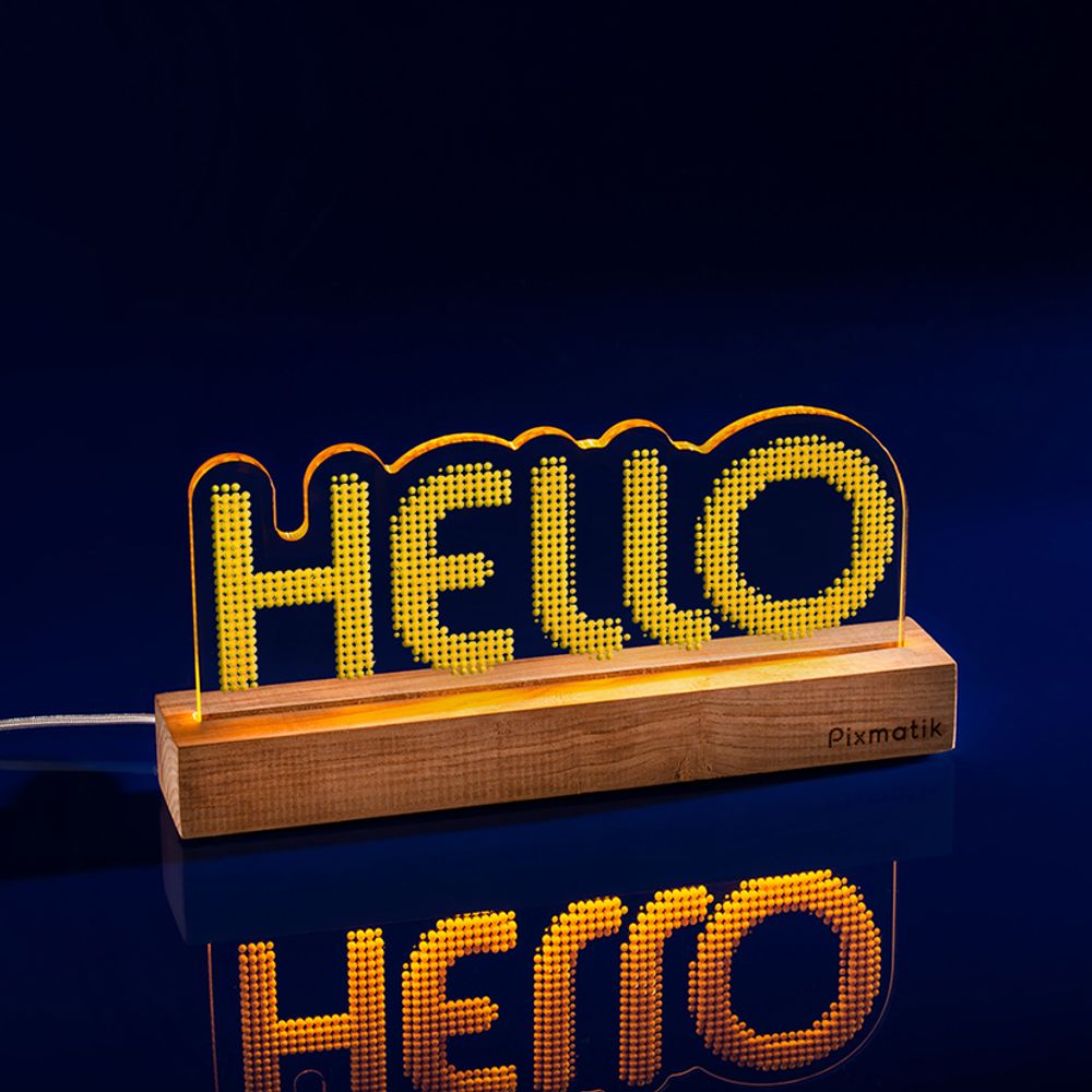 Objets design - LAMPE D'AMBIANCE DESIGN "HELLO" - PIXMATIK