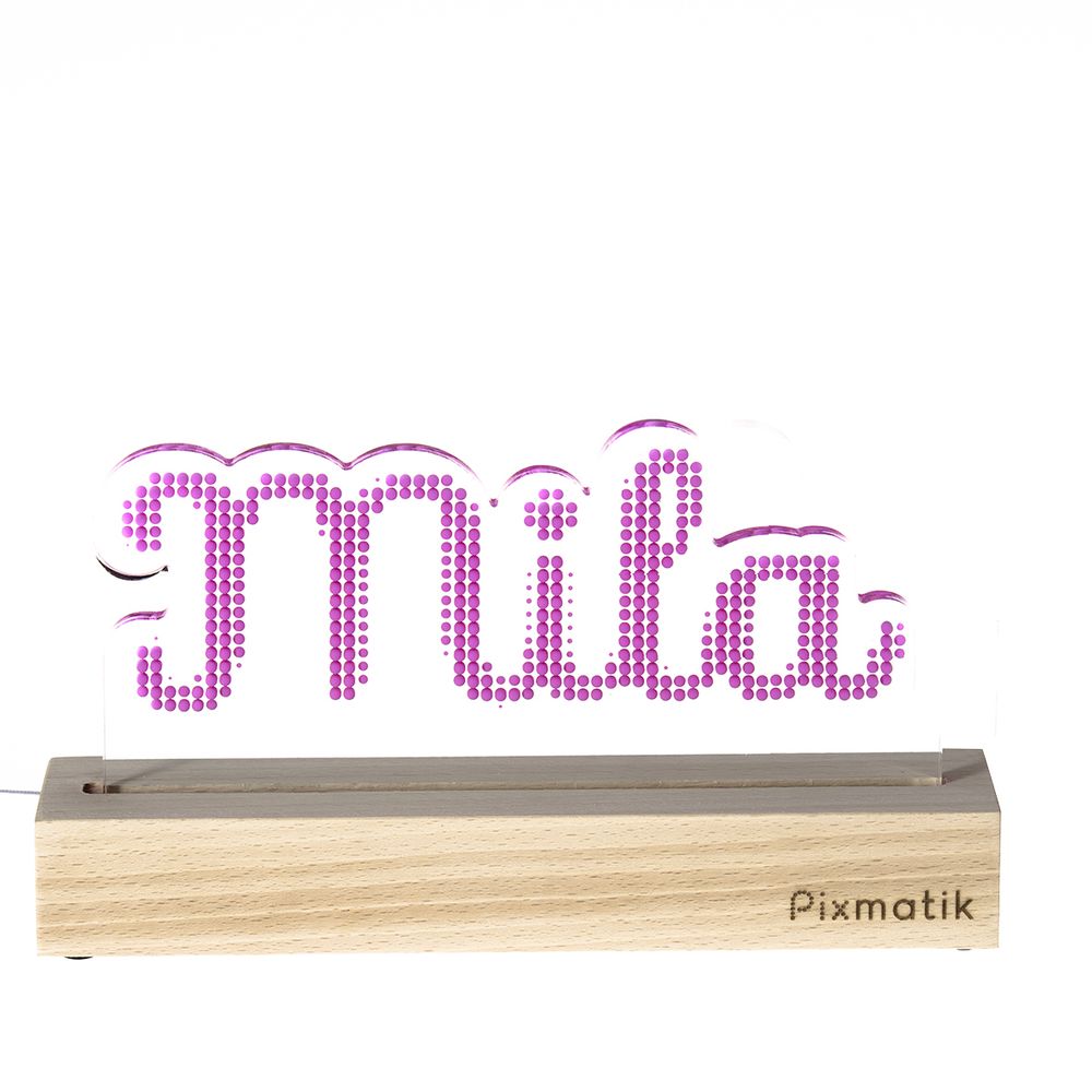 Children's decorative items - DESIGN LAMP & CUSTOMIZABLE - 1 to 4 letters - PIXMATIK