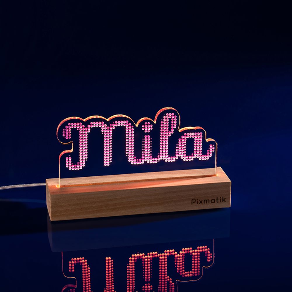 Children's decorative items - DESIGN LAMP & CUSTOMIZABLE - 1 to 4 letters - PIXMATIK