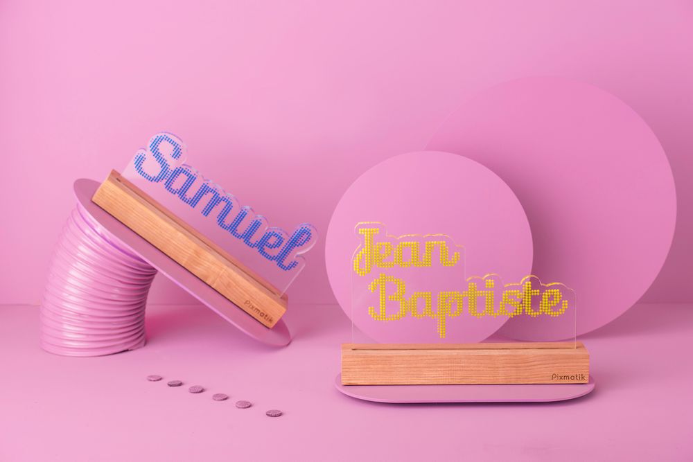 Objets déco enfant - LAMPE D'AMBIANCE DESIGN & PERSONNALISABLE - Le Prénom de 5 à 6 lettres - PIXMATIK