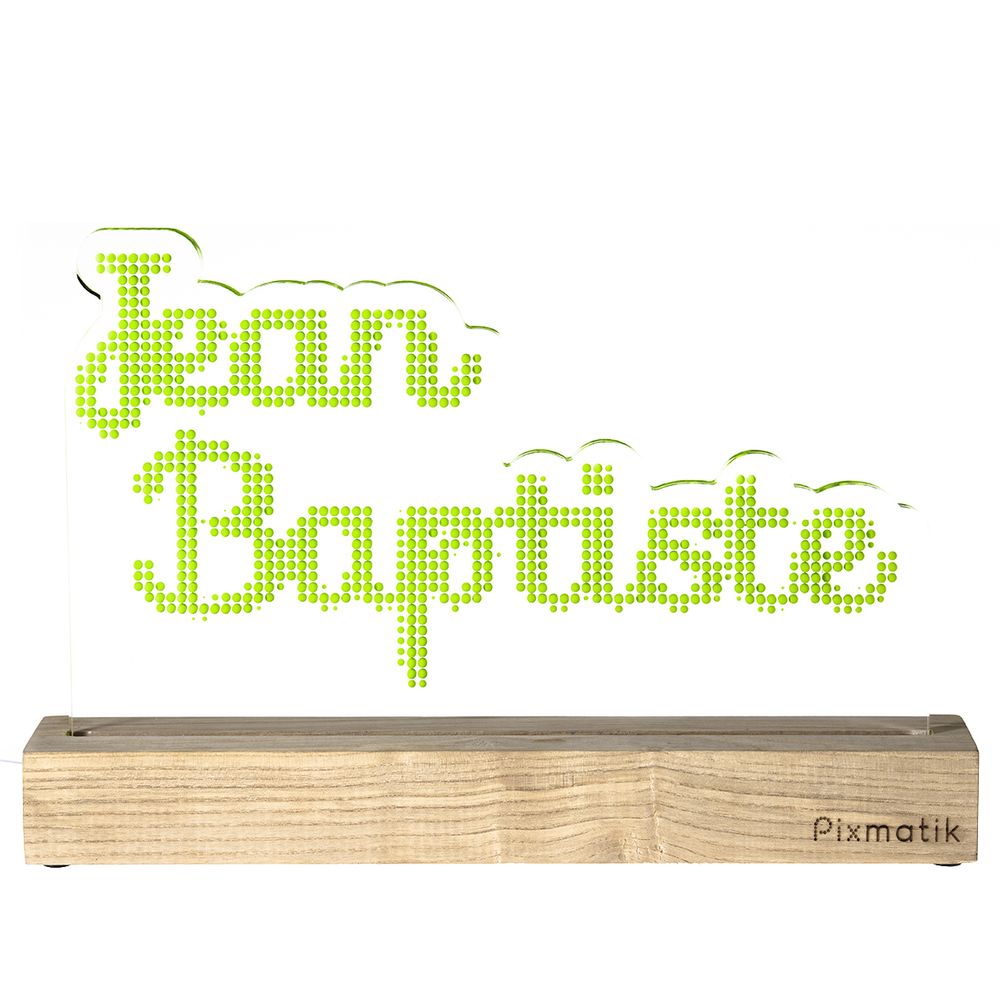 Objets déco enfant - LAMPE D'AMBIANCE DESIGN & PERSONNALISABLE - Le Prénom Composé - PIXMATIK
