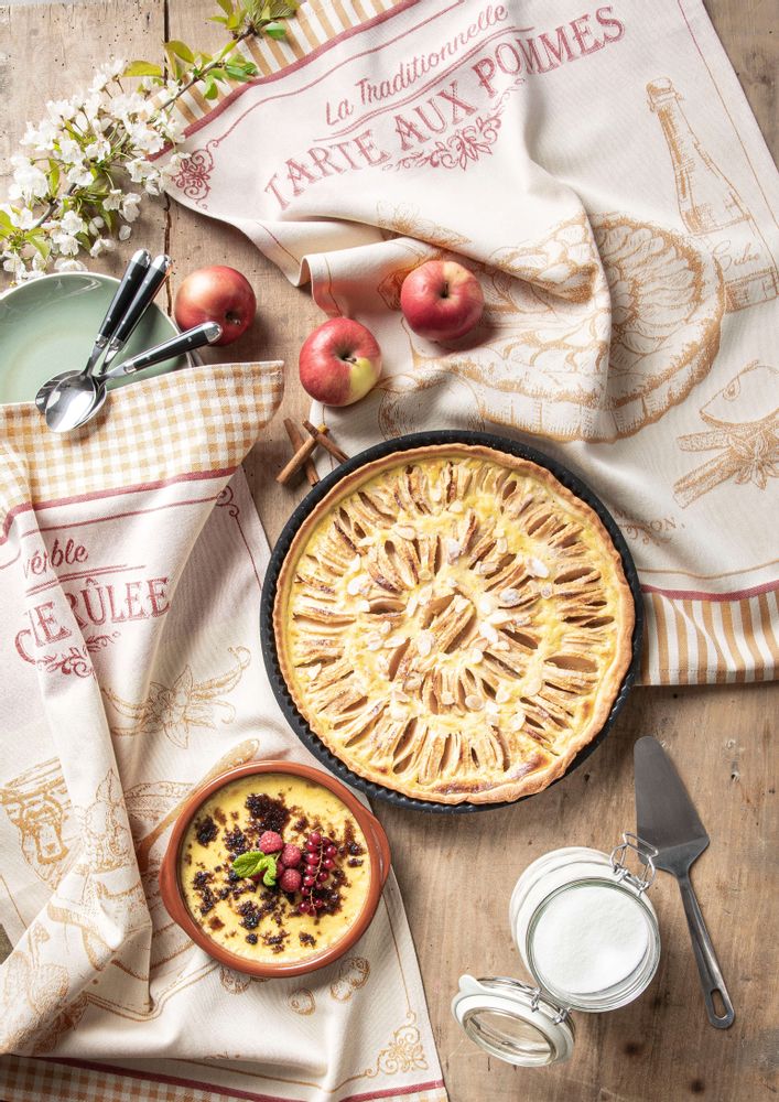 Tea towel - Apple tarts/Jacquard tea towel - COUCKE