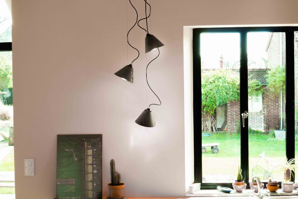 Pièces uniques - Suspension BURO - MU - LUMINAIRES ET MATÉRIAUX EN POLYMÈRE MINÉRAL SOUPLE