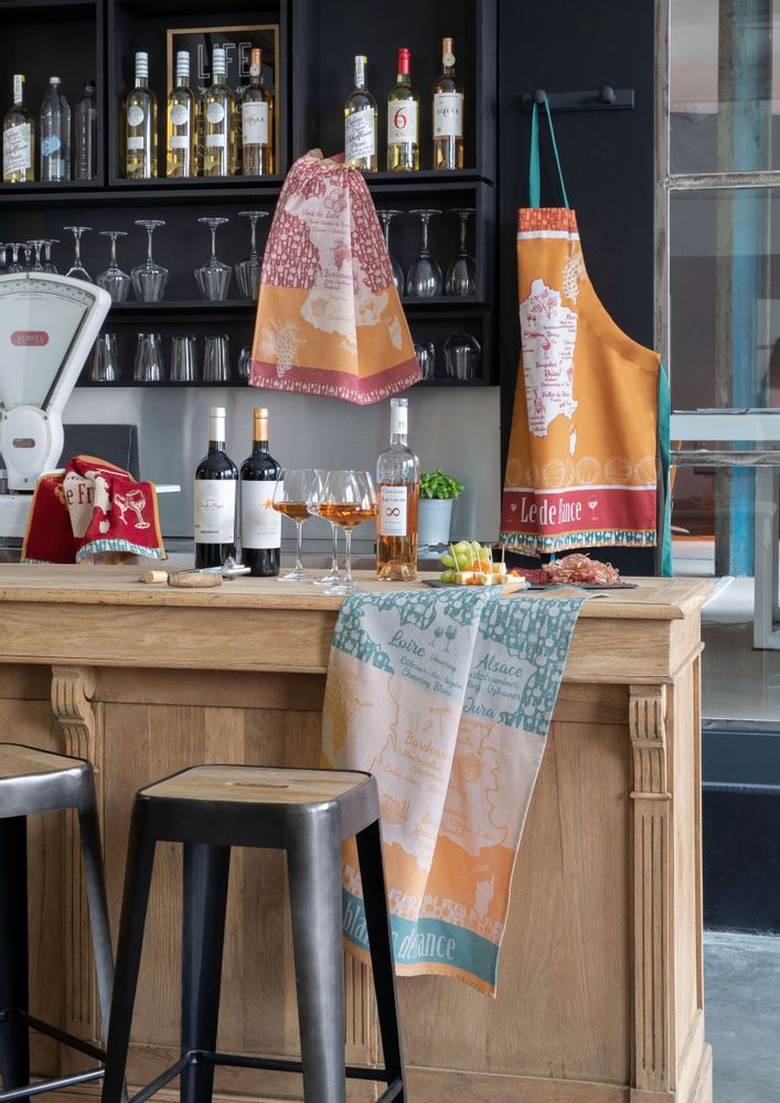 Kitchen linens - Vin de France / Terry square - COUCKE