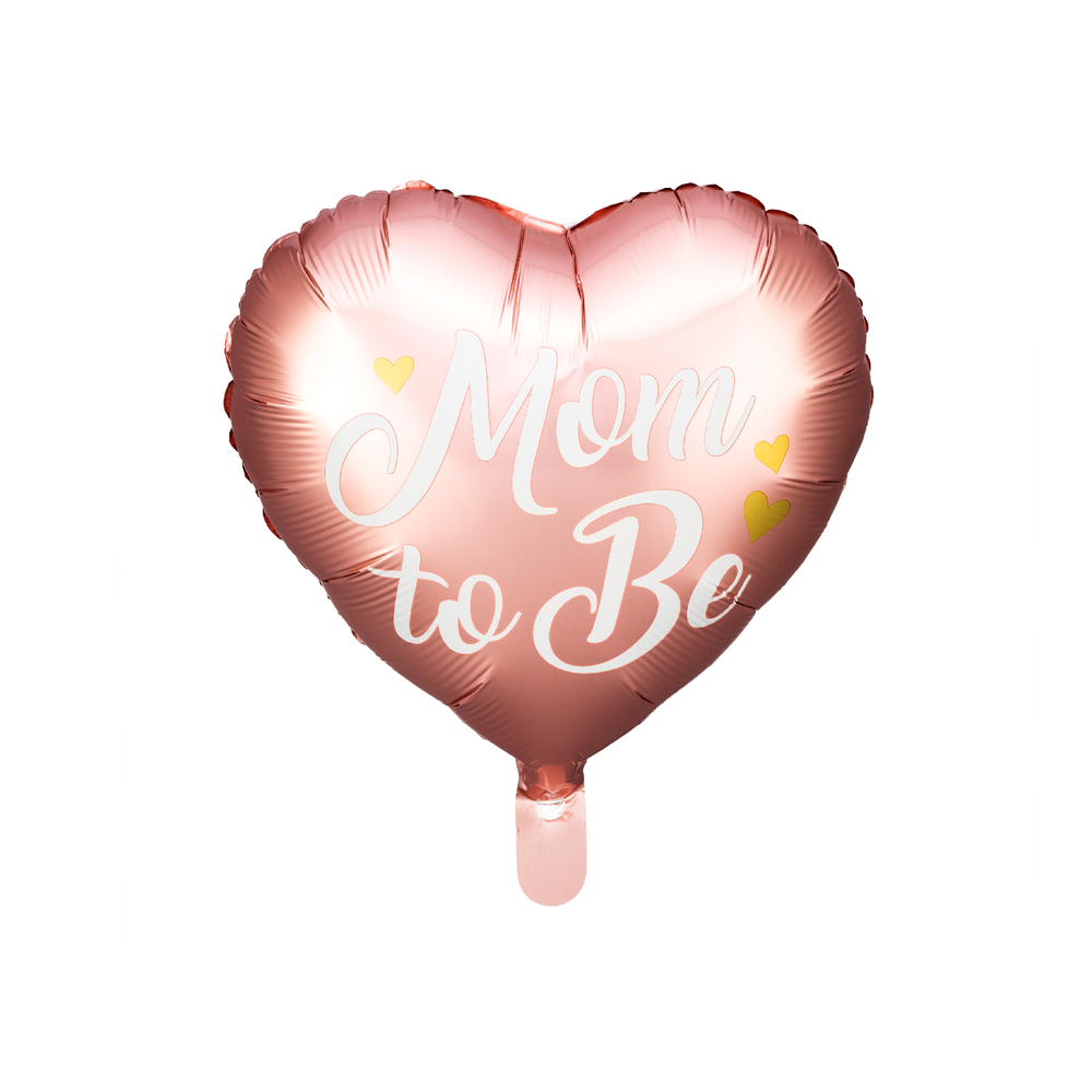 Objets de décoration - Ballon en aluminium Mom to Be, 35 cm, rose, Ballon en Mylar Mom to Be - PARTYDECO
