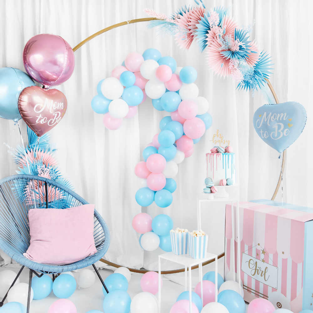 Objets de décoration - Ballon en aluminium Mom to Be, 35 cm, rose, Ballon en Mylar Mom to Be - PARTYDECO