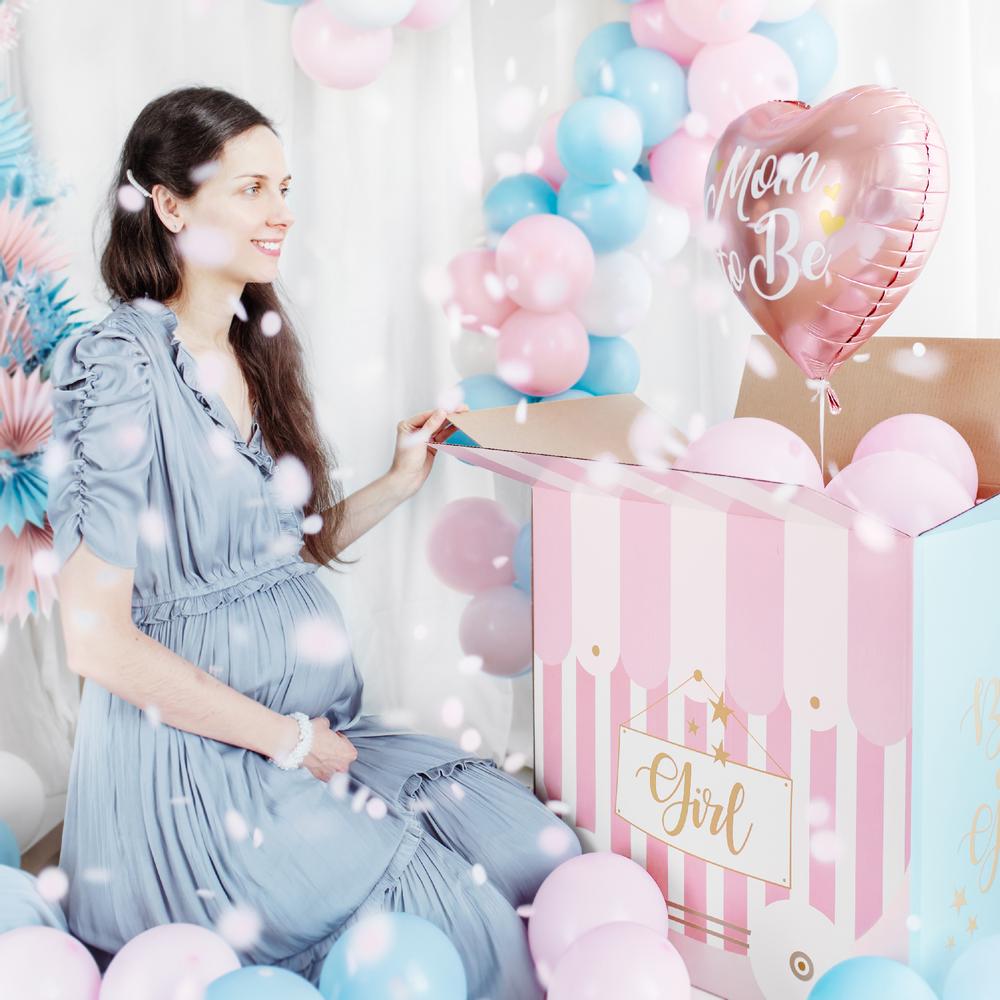 Objets de décoration - Ballon en aluminium Mom to Be, 35 cm, rose, Ballon en Mylar Mom to Be - PARTYDECO