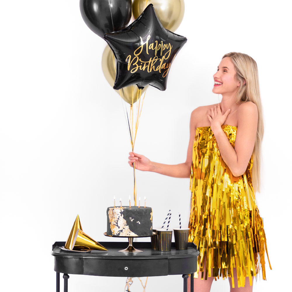 Decorative objects - Foil balloon Happy Birthday, - PARTYDECO