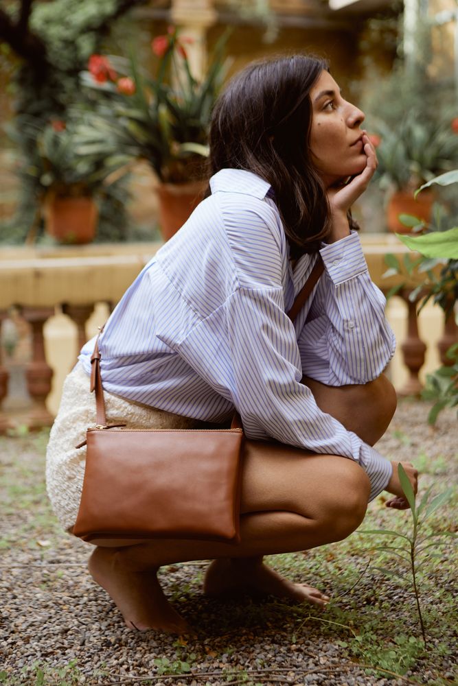 Sacs et cabas - Pochette  Olsen Camel. - TECLA BARCELONA