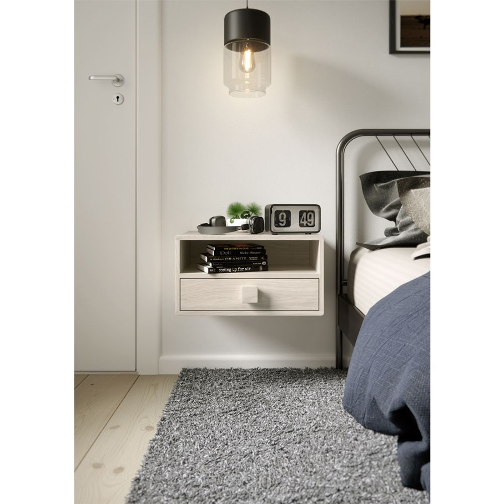 Shelves - Solid oak wood floating nightstand HOPE - WOODEK
