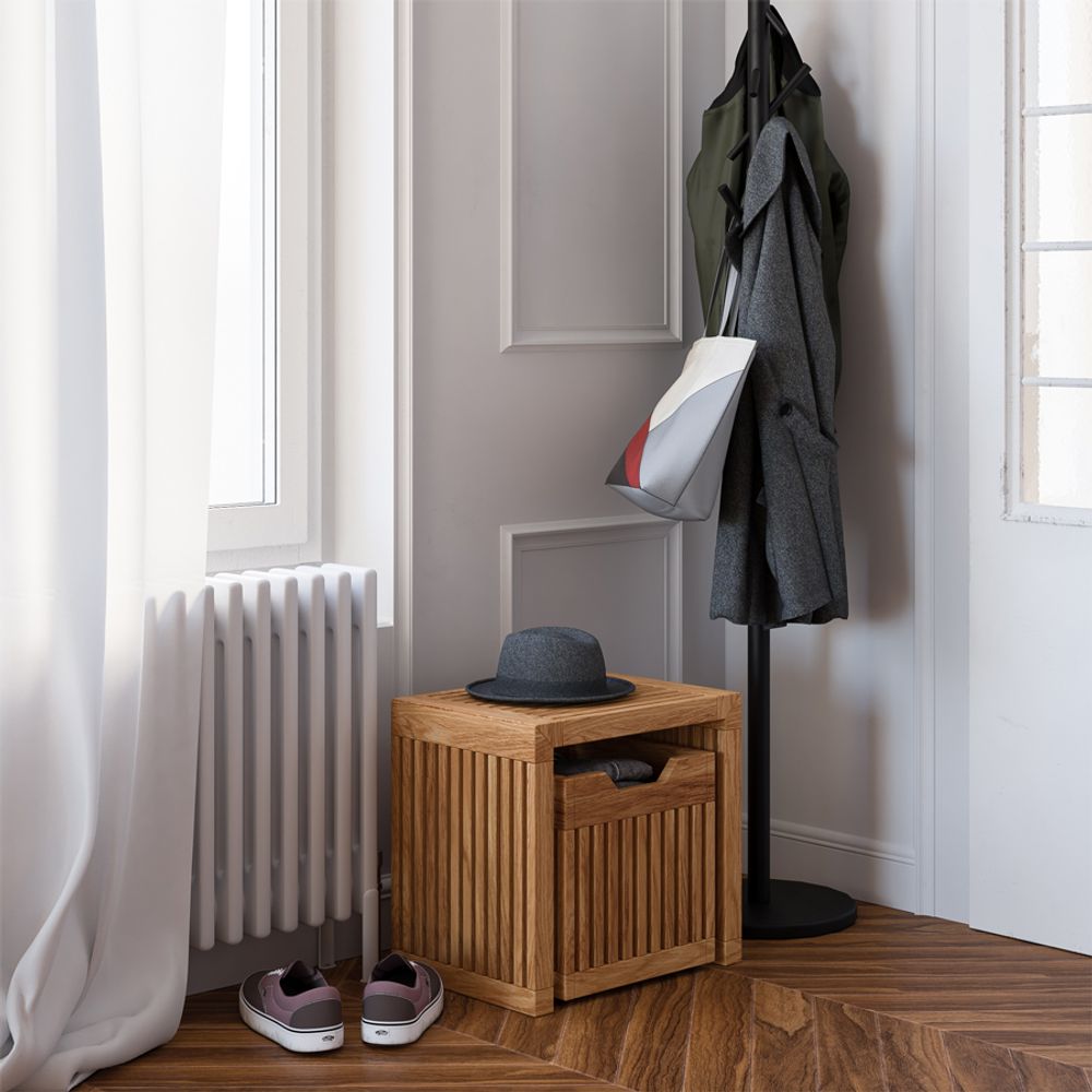 Banquettes pour collectivités - Banc HUGO avec tiroir - WOODEK