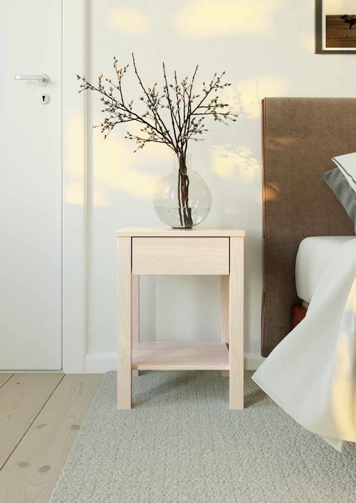 Tables de nuit - Table de chevet TOMMY 1 tiroir en bois massif - WOODEK