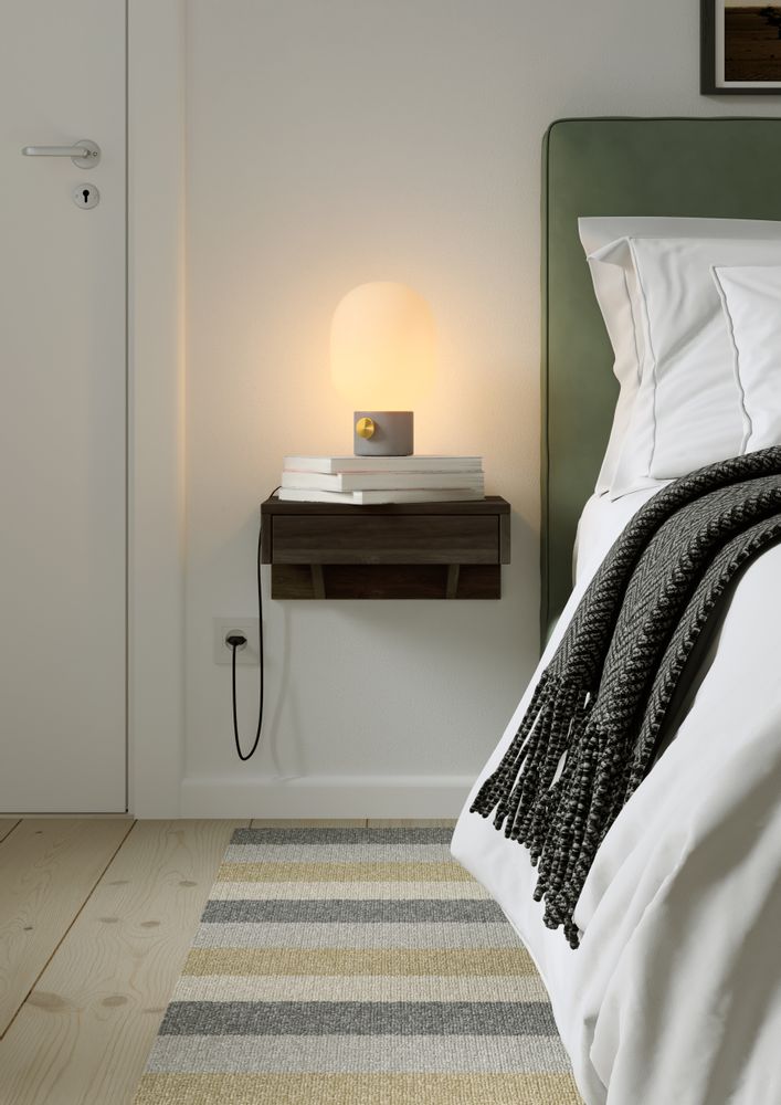 Night tables - Floating Nightstand BO, solid wood - WOODEK