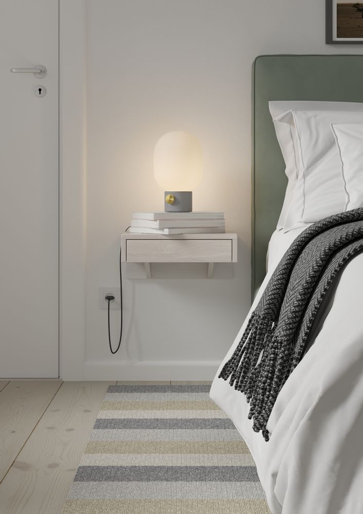Night tables - Floating Nightstand BO, solid wood - WOODEK