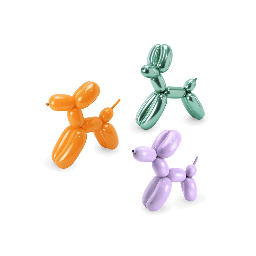 Objets de décoration - Ballons à modeler avec pompe, mélange de couleurs - PARTYDECO