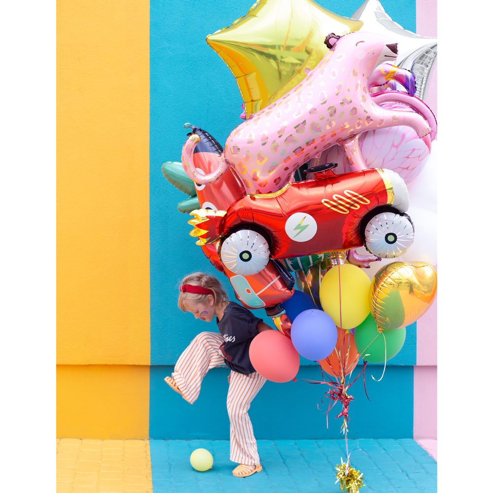 Objets de décoration - Voiture ballon en aluminium, 93x48cm, mélange - PARTYDECO