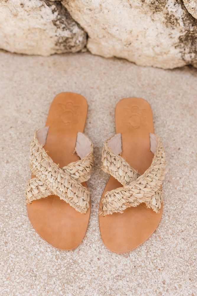 Chaussures - Sandale en raphia Cross - MON ANGE LOUISE