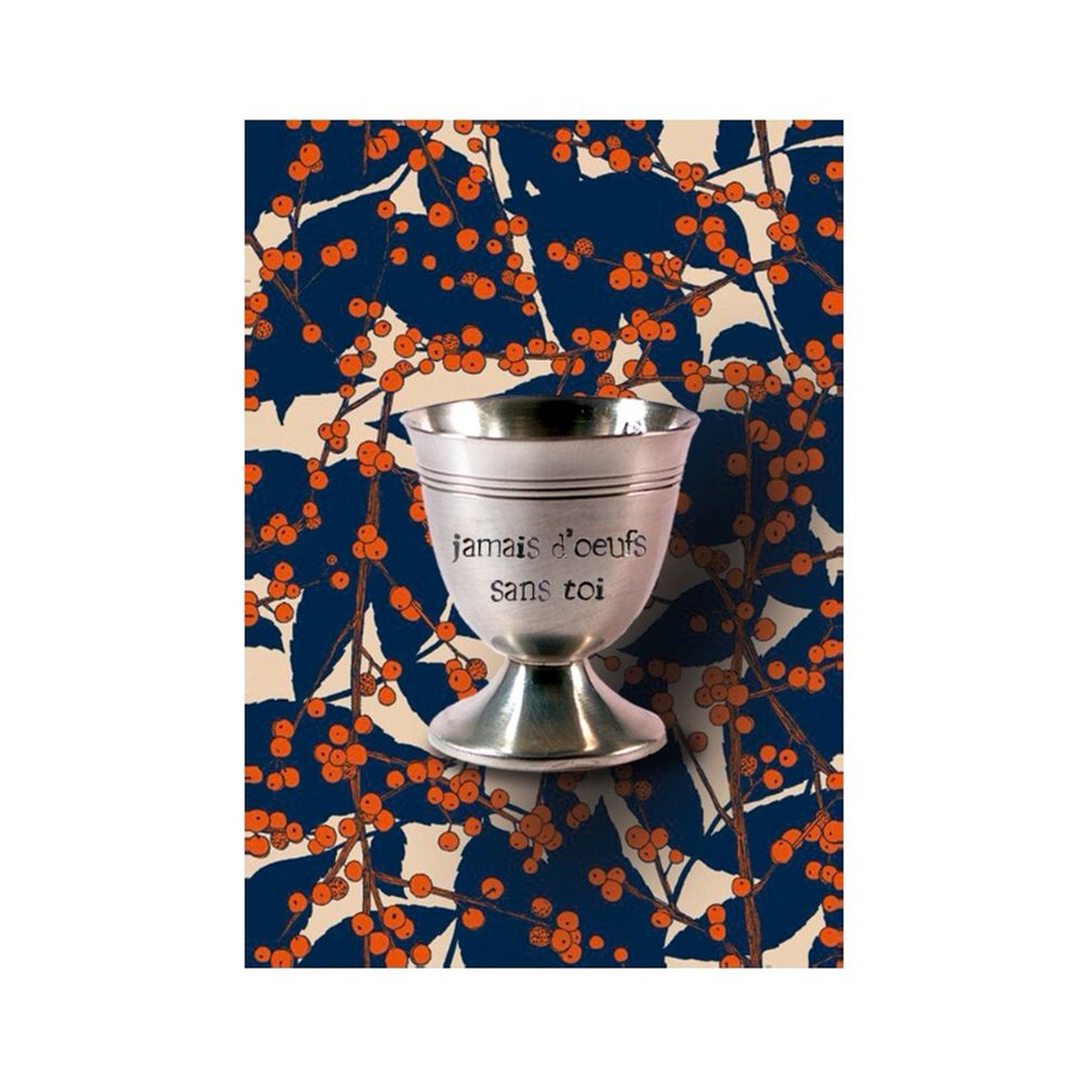 Customizable objects - Silver-plated customizable egg cup - MONNETTE PARIS