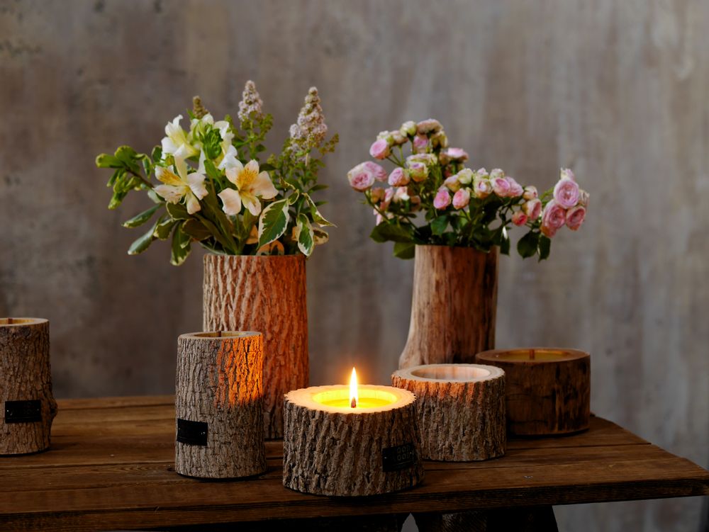 Vases - ROCKY wooden vase (waterproof and shockproof) - WOOD MOOD | :DODOMOOM