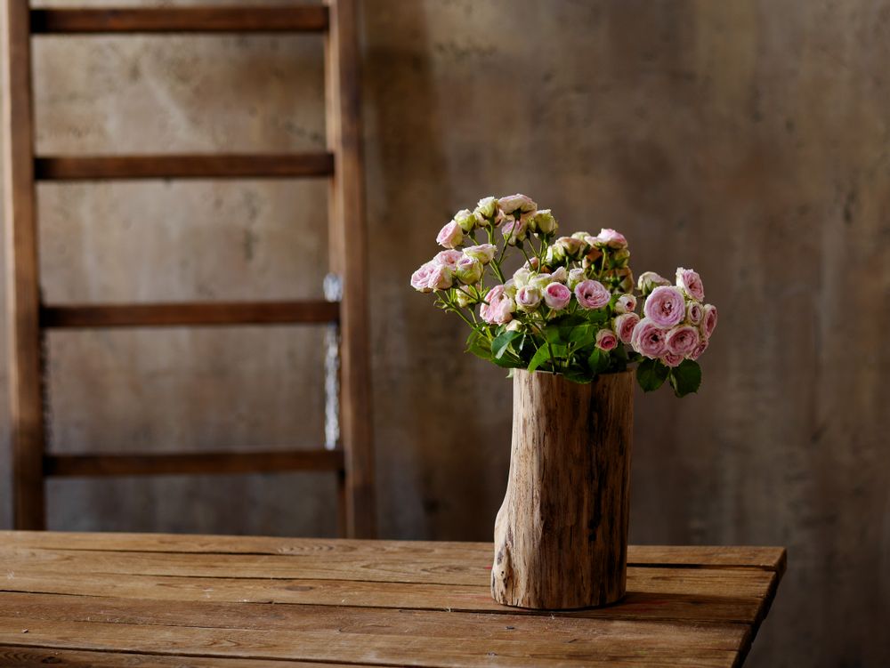 Vases - Vase en bois UBUD (étanche et résistant aux chocs) - WOOD MOOD
