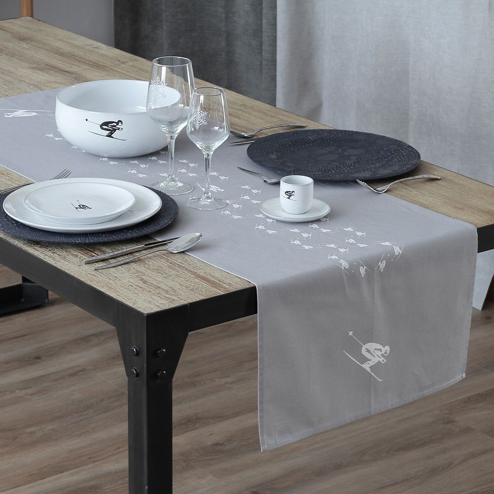 Plats et saladiers - Saladier/Plat à pâtes schuss à la montagne 24cm - CRÉATIONS LÉONIE'S FRANCE